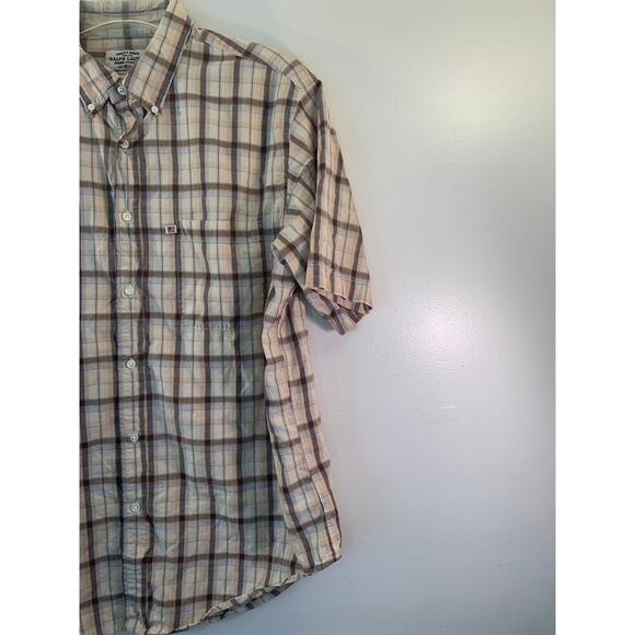 RALPH LAUREN Men’s Vintage Plaid Short Sleeve Button Down Shirt / Size: Large - Picture 4 of 6